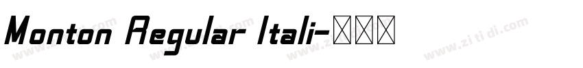 Monton Regular Itali字体转换